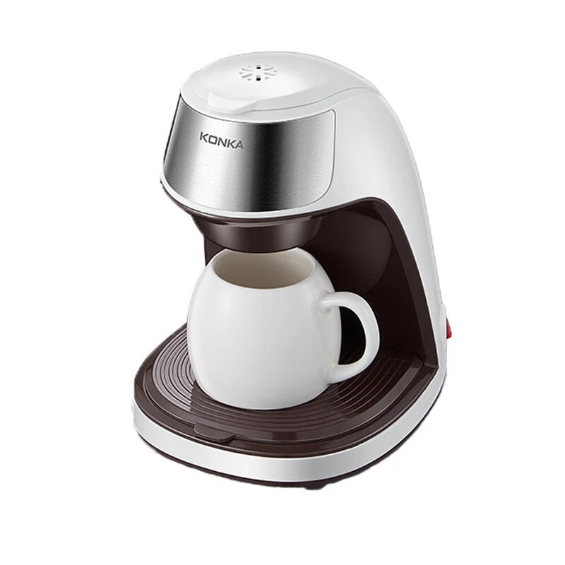 (image for) KONKA Drip Coffee Maker American Coffee Machine Home Mini Automatic 220V 450W Brew Powder Tea Easy Operation Free Coffee Cup